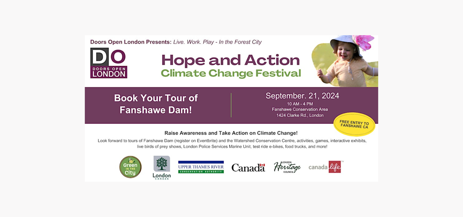 Hope And Action Climate Change Festival Fanshawe Dam Tours London hope-and-action-climate-change-festival-fanshawe-dam-tours-london